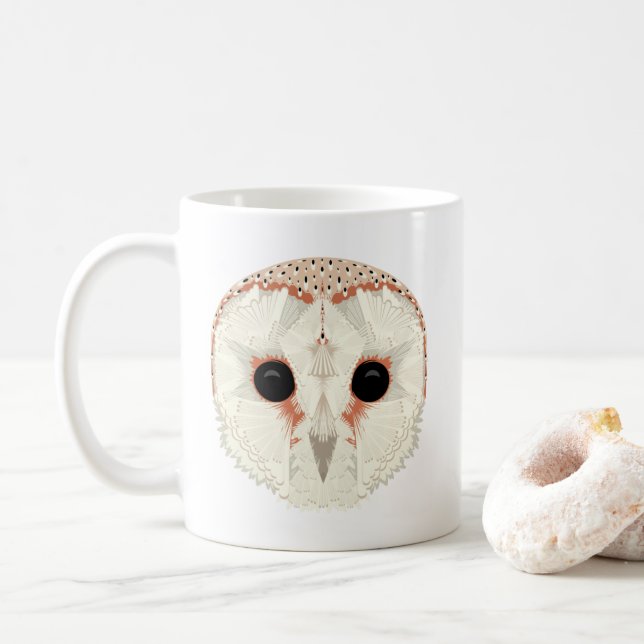Caneca De Café Cogu Clássico de Barn Owl (Com Donut)