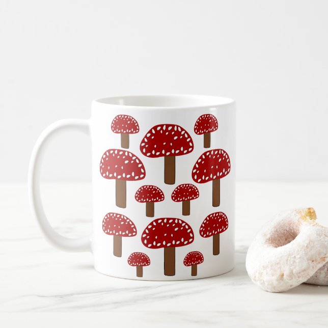 Caneca De Café Coguete da Floresta Vermelha (Com Donut)