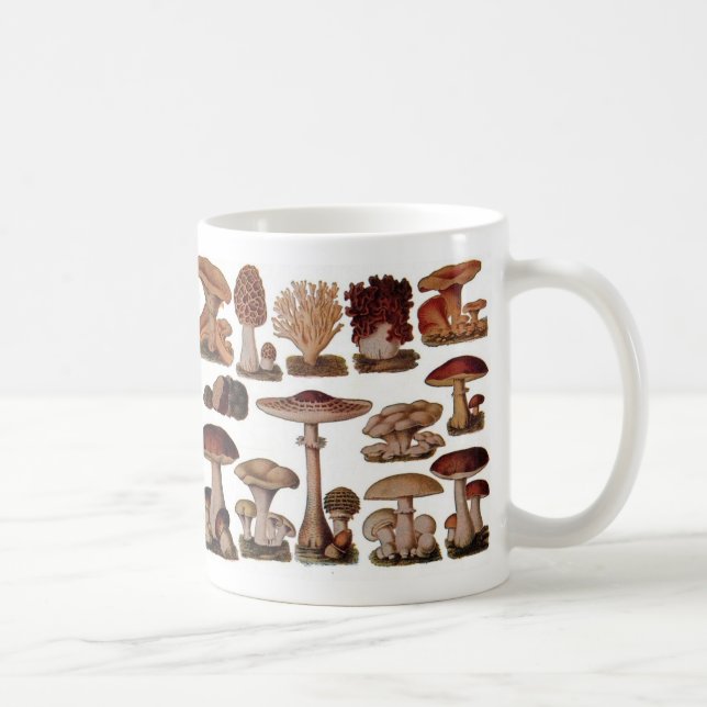 Caneca De Café Cogumelo-da-índia hipster-vegetariano (Direita)