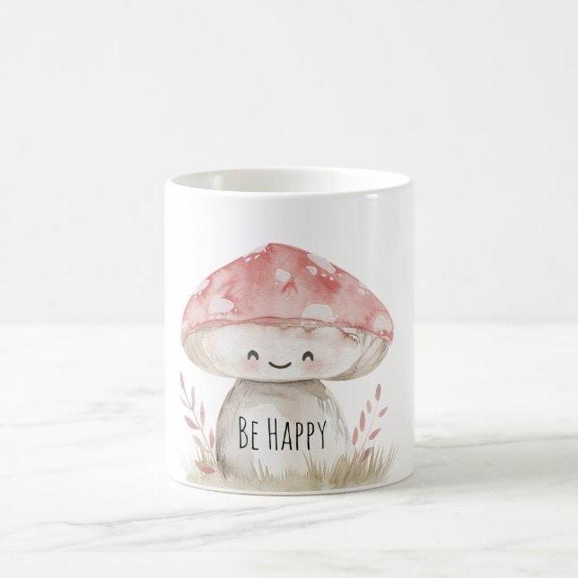 Caneca De Café Cogumelo Feliz (Centro)