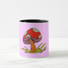 Caneca de Café Cogumelo Vermelho