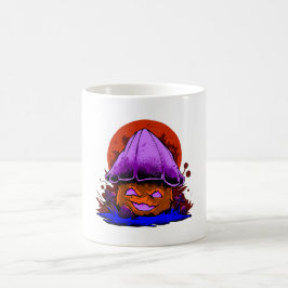 Caneca De Café cogumelo zumbi assustador festa retrô de Halloween