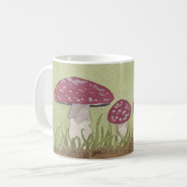 Caneca De Café Cogumelos Agáricos Cupão Café