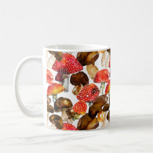 Caneca De Café Cogumelos aquosos Padrão de queda