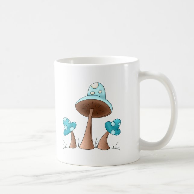 Caneca De Café Cogumelos azuis (Direita)