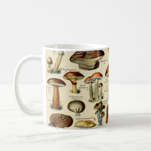 Caneca De Café Cogumelos e fungos Vintage