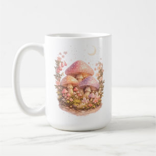 Caneca De Café Cogumelos Mágicos Vibes Pastel de Casa de Fadas