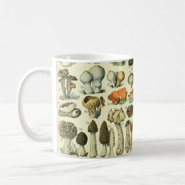 Caneca De Café Cogumelos Vintage e Fungi #4 (Esquerda)