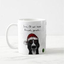 Coisa Engraçada De Natal Collie Mug - Couros