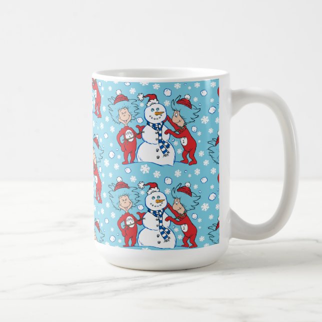 Caneca De Café Coisa Um Coisa Dois Boneco de Neve Padrão (Direita)