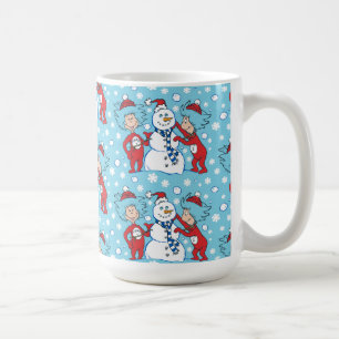 Caneca De Café Coisa Uma Coisa Dois Padrões De Neve