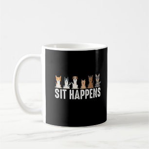 Caneca De Café Coisas Engraçadas Acontecem Cachorros Sentados Leg