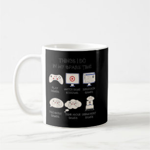 Caneca De Café Coisas Engraçadas Que Eu Faço No Meu Tempo Inútil