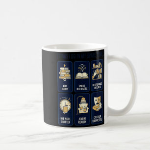 Caneca De Café Coisas engraçadas que faço na leitura no tempo liv