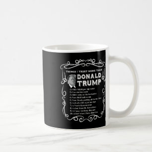 Caneca De Café Coisas Que Confio Mais Do Que Donald Trump Anti Po