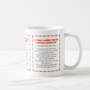 Caneca De Café Coisas que engraçadas eu aprendi do cão do