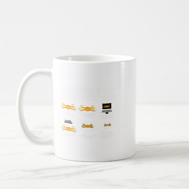 Caneca De Café Coisas Que Eu Faço No Meu Piloto De Drones De Temp (Esquerda)