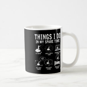 Caneca De Café Coisas Que Eu Faço No Meu Tempo Livre Pescar Fé En