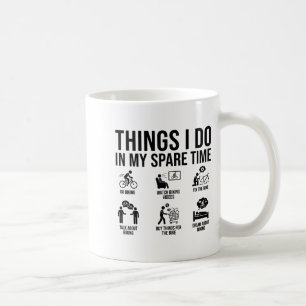 Caneca De Café Coisas que faço no meu tempo livre Amante do cicli