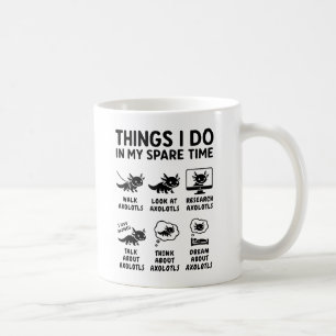 Caneca De Café Coisas que Faço no Meu Tempo Livre Hobby Axolotl