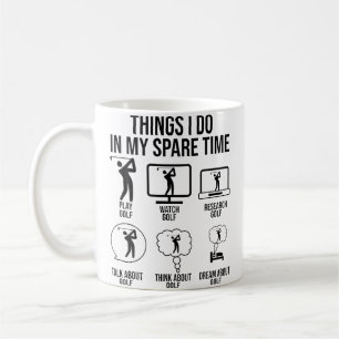 Caneca De Café Coisas que faço no meu tempo livre jogador de golf