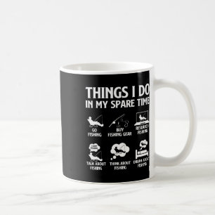 Caneca De Café Coisas que Faço no Meu Tempo Livre Rapazes Pescand