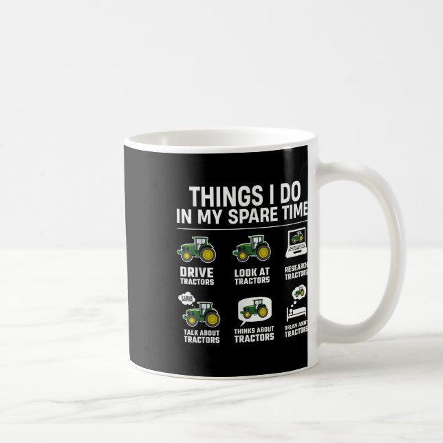 Caneca De Café Coisas que Faço no Meu Tempo Livre - Tratores Engr (Direita)