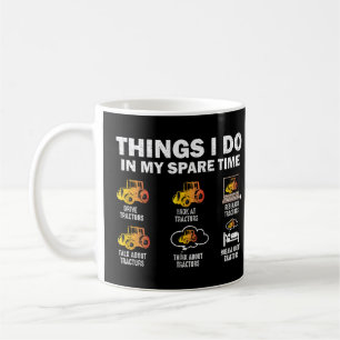 Caneca De Café Coisas Que Faço No Meu Trator De Tempo Livre