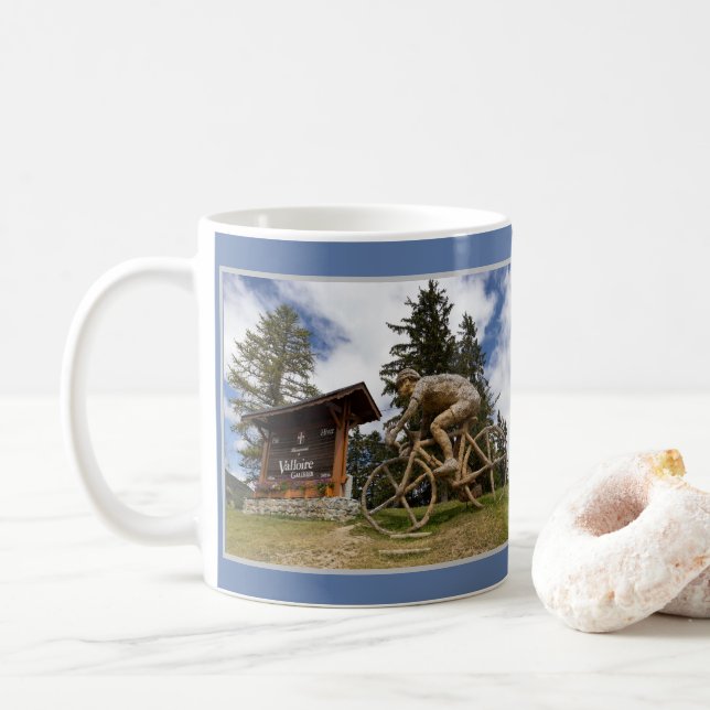 Caneca De Café Col du Télégraphe, Valloire, França (Com Donut)