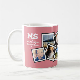 Caneca De Café Colagem aleatória da foto de 10 Instagram