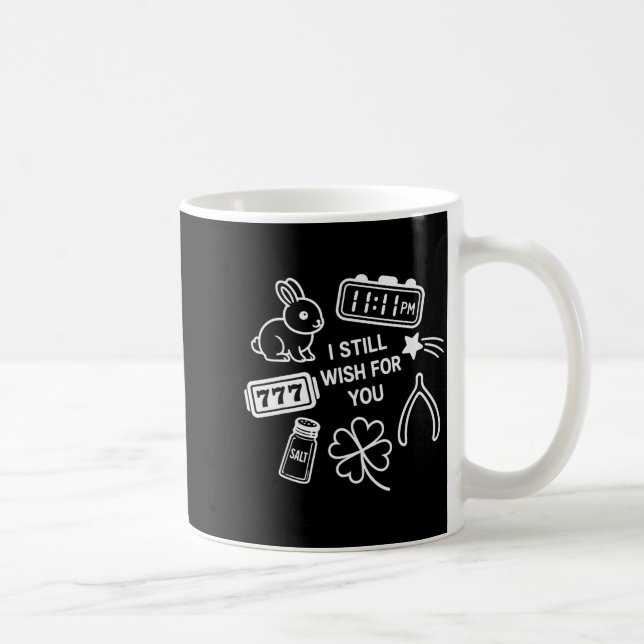 Caneca De Café Colagem Amuleto da Sorte Wishbone Engraçado - Elev (Direita)