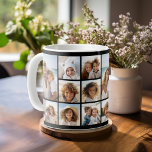 Caneca De Café Colagem ao quadrado preto 9 fotos<br><div class="desc">Você pode usar fotos quadradas ou selfie para este design. Use oito fotos quadradas para criar um presente exclusivo e pessoal. Ou você pode ficar com o filhote hipster e fazer uma moda. Se precisar ajustar as fotos,  clique na ferramenta personalizar para fazer alterações.</div>