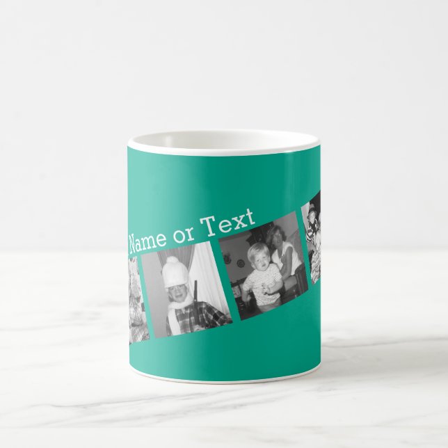 Caneca De Café Colagem com 4 imagens - esmeralda da foto de (Centro)
