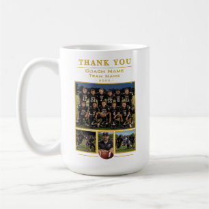 Caneca De Café Colagem da Equipe de Treinador de Futebol 4 Foto