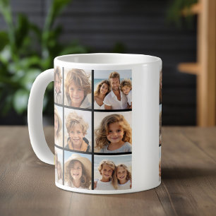 Caneca De Café Colagem da foto de Instagram com as 9 fotos