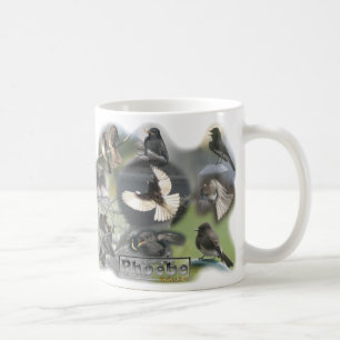 Caneca De Café Colagem da foto dos pássaros de Phoebe
