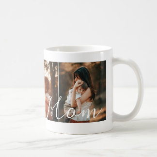 Caneca De Café Colagem de 3 Fotos Personalizada Melhor Mãe 