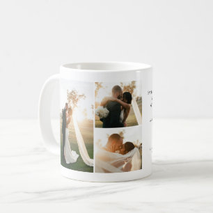 Caneca De Café Colagem de 4 Fotos Personalizadas para Casal Anive