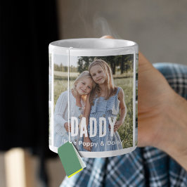 Caneca De Café Colagem de 5 Fotos do Papai da Moda