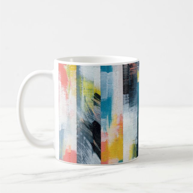 Caneca De Café Colagem de abstrato colorida.  (Esquerda)