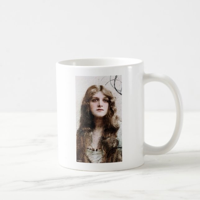 Caneca De Café Colagem de Belas Vintage (Direita)