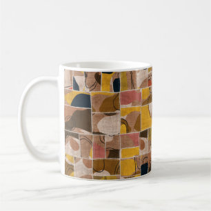 Caneca De Café Colagem de colagem de colagem sem falhas impressã