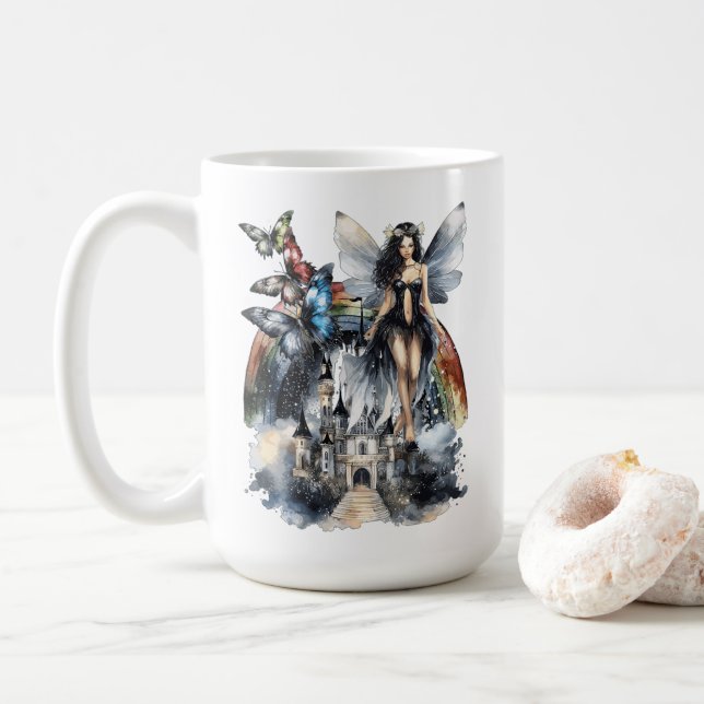 Caneca De Café Colagem de conto de fadas (Com Donut)