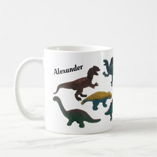 Caneca De Café Colagem de Dinossauros de Brinquedos Plásticos com