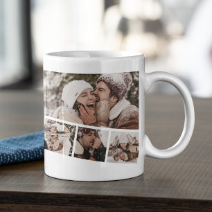 Caneca De Café Colagem de Faixa de Foto Moderna