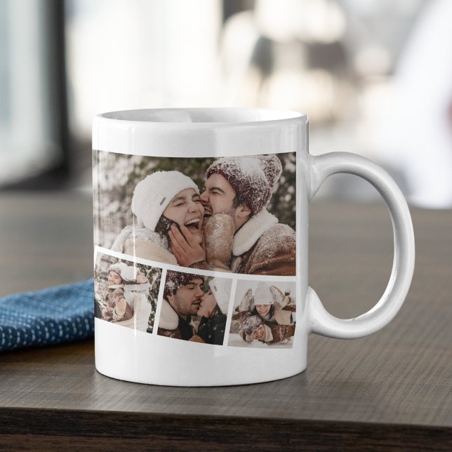 Caneca De Café Colagem de Faixa de Foto Moderna (Criador carregado)
