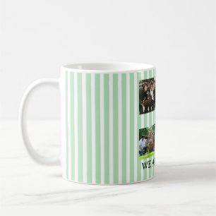 Caneca De Café colagem de famílias listradas a pastel
