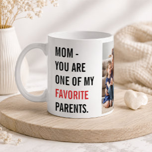 Caneca De Café Colagem de Foto Moderna e Presente do Dia Feliz da