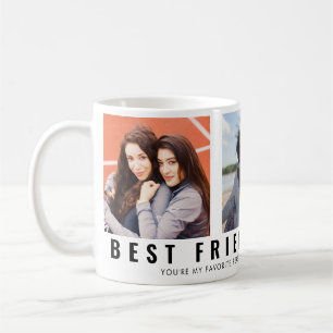 Caneca De Café Colagem de Fotografias BFF 3 Modernas e Melhores A