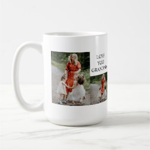 Caneca De Café Colagem de Fotografias Com Texto Personalizado, P
